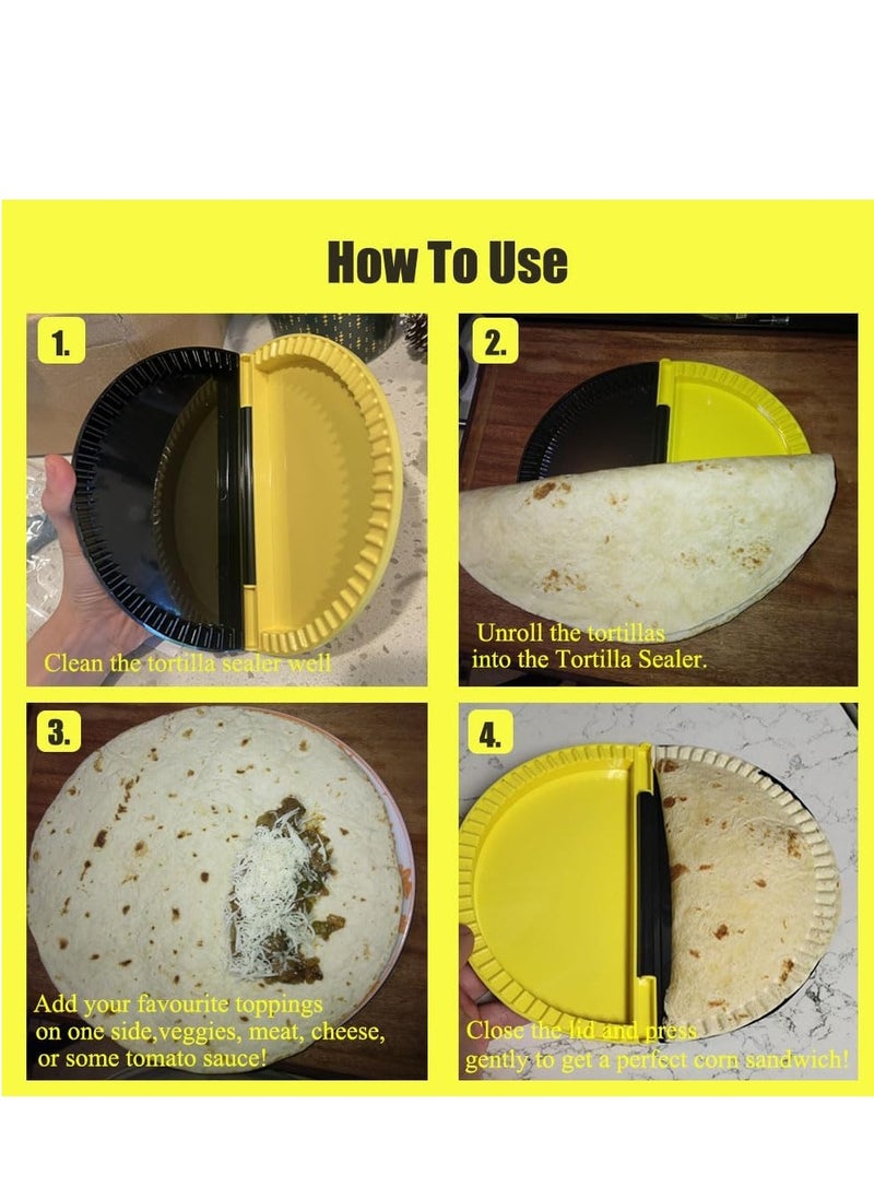 Generic Burrito Size - Create Mess Free Burritos, Calzones, Quesadillas & More - Start Enjoying Tortillas Like You've Never seen Them Before - Tortilla Sealer  - Image 4