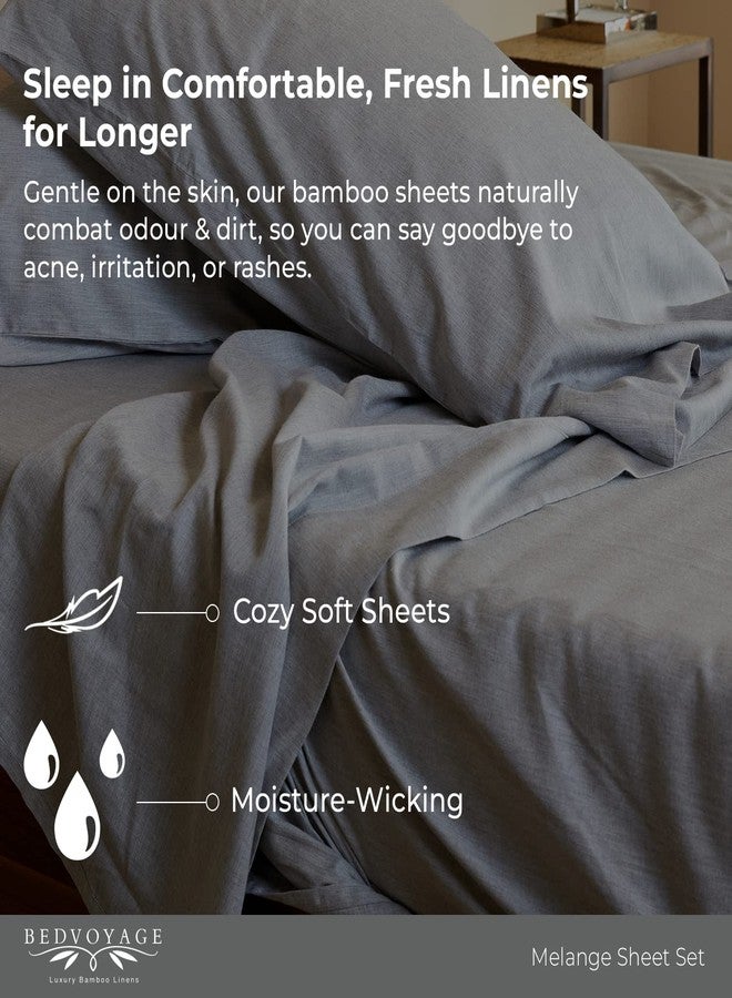 بيد فوياج طقم أغطية وسائد BedVoyage القياسي، ناعم ومريح ومنعش، لطيف على البشرة والشعر، مصنوع من مزيج الفسكوز المشتق من الخيزران والقطن، بواجهة مبطنة، وإغلاق بسحاب، مقاس 20 × 26، طقم من قطعتين، قياسي - فضي - Image 4