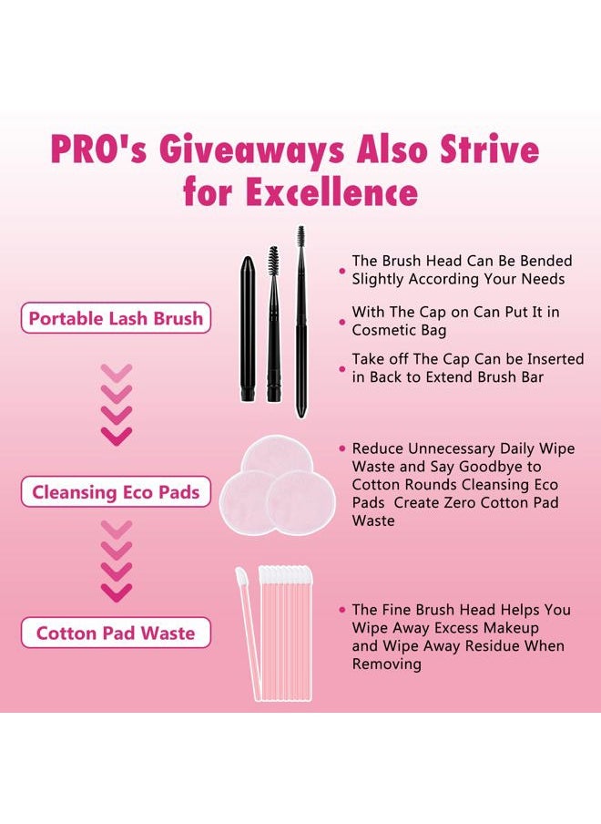 PRO LASHBEAUTY Lash Glue Remover for Clusters 150ML Adhesive with 3 Reusable Cleansing Eco Pads 1 Eyelash Brush DIY Extension Eye Cleanser Quick removal of Lashes Gentle Soothing  - Image 4