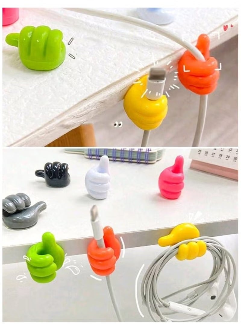 10 Pcs Thumb Shape Key Hooks Multifunctional Clip Holder Small Hand Wall Hooks Cute Car Adhesive Hooks Personalized Creative Non-Marking Silicone Hooks - Image 2