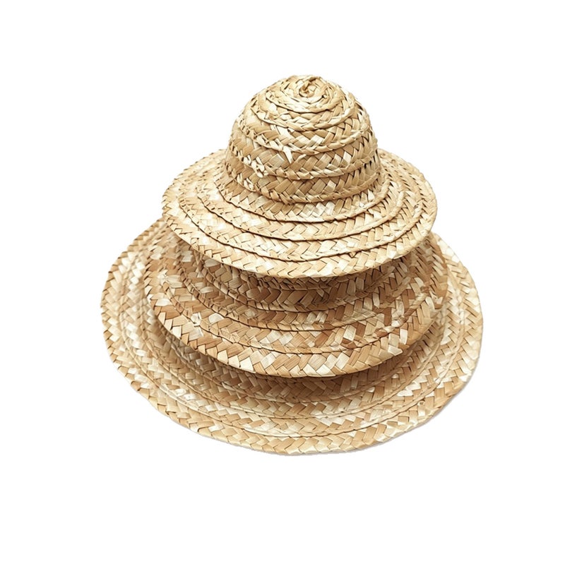 Handwoven Straw Mini Hat Decorative Ornament - Image 5