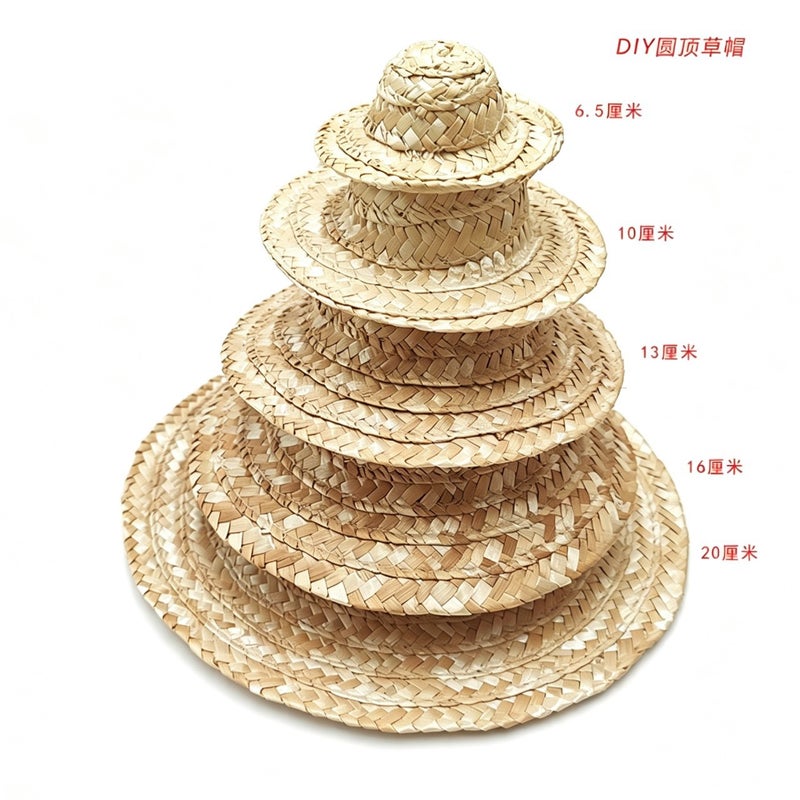 Handwoven Straw Mini Hat Decorative Ornament - Image 2