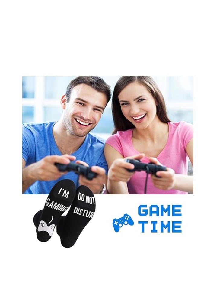 Excefore - Gaming Sock, Do Not Disturb I'm Gaming,Gaming Socks for Teen Boys Gamer with Glowing, Novelty Socks for Men Dad Father - Image 1