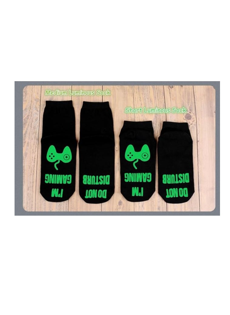 Excefore - Gaming Sock, Do Not Disturb I'm Gaming,Gaming Socks for Teen Boys Gamer with Glowing, Novelty Socks for Men Dad Father - Image 1