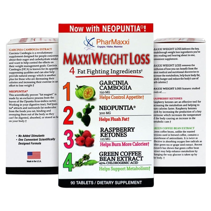 Pharmaxxi Weight Loss 4 Fat Fighting Ingredients Tablets 90's - Image 3
