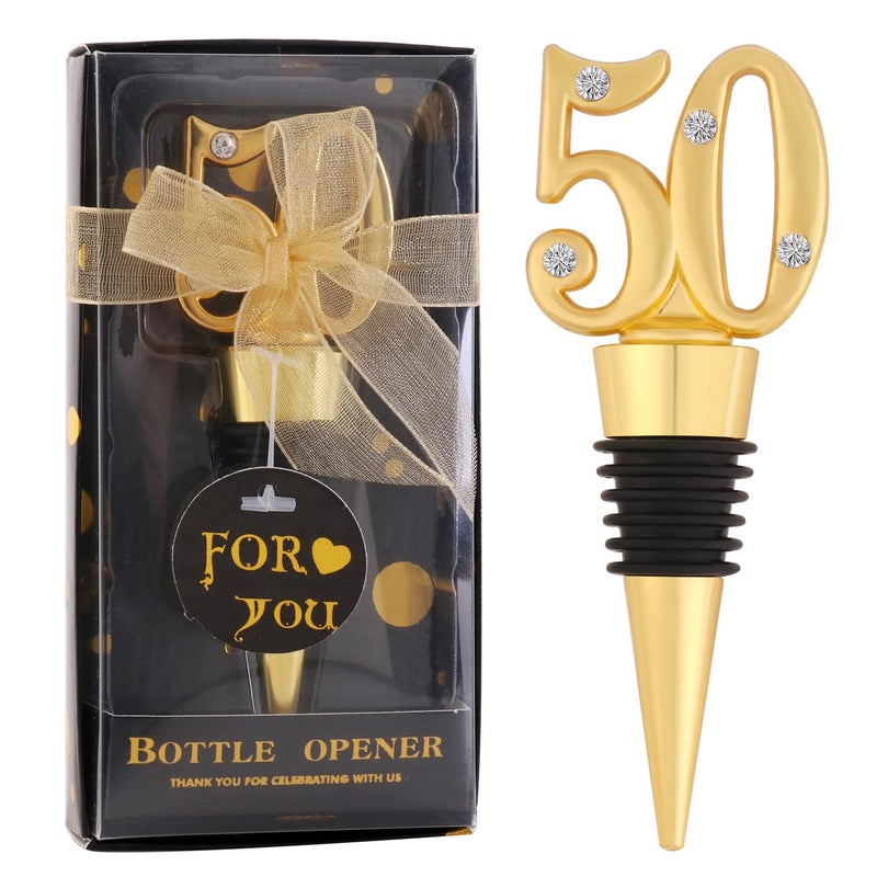 VIDACONTIGO 24 Pack 50th Birthday Party Favors For Guests 50 Years Old Wine Bottle With Gift Box For 50th Wedding Party Favor Souvenirs Decoration 