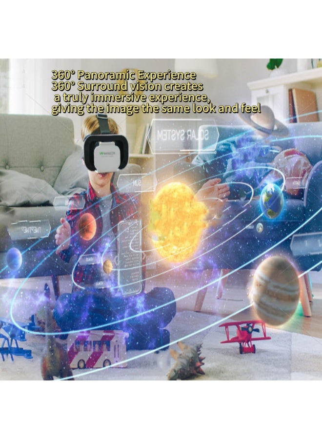 في آر شينيكون سماعات الواقع الافتراضي ، نظارات الواقع الافتراضي 3D ، سماعات الواقع الافتراضي مع وحدة تحكم لفون والروبوت ، متوافقة مع 4.7-6.5 بوصة ، نظارات الواقع الافتراضي العالمي للأطفال والكبار قابل للتعديل - Image 5