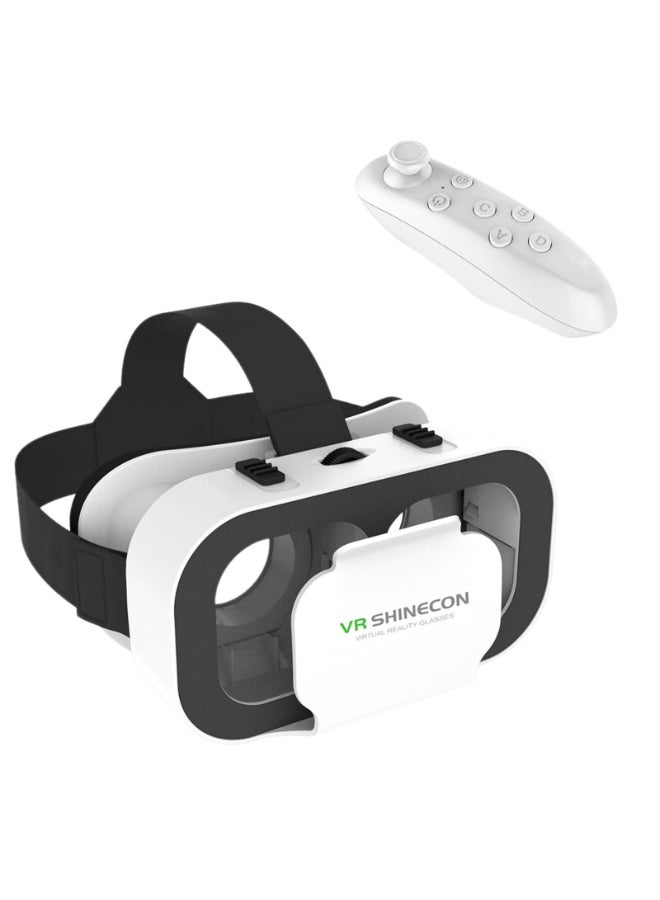 في آر شينيكون سماعات الواقع الافتراضي ، نظارات الواقع الافتراضي 3D ، سماعات الواقع الافتراضي مع وحدة تحكم لفون والروبوت ، متوافقة مع 4.7-6.5 بوصة ، نظارات الواقع الافتراضي العالمي للأطفال والكبار قابل للتعديل - Image 1