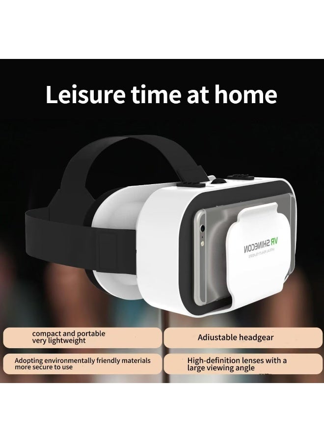 في آر شينيكون سماعات الواقع الافتراضي ، نظارات الواقع الافتراضي 3D ، سماعات الواقع الافتراضي مع وحدة تحكم لفون والروبوت ، متوافقة مع 4.7-6.5 بوصة ، نظارات الواقع الافتراضي العالمي للأطفال والكبار قابل للتعديل - Image 4