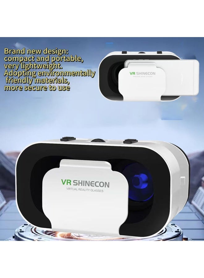 في آر شينيكون سماعات الواقع الافتراضي ، نظارات الواقع الافتراضي 3D ، سماعات الواقع الافتراضي مع وحدة تحكم لفون والروبوت ، متوافقة مع 4.7-6.5 بوصة ، نظارات الواقع الافتراضي العالمي للأطفال والكبار قابل للتعديل - Image 2