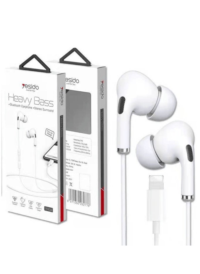 Yesido - Yesido YH-34 Earphone - Lightning / White - Image 1
