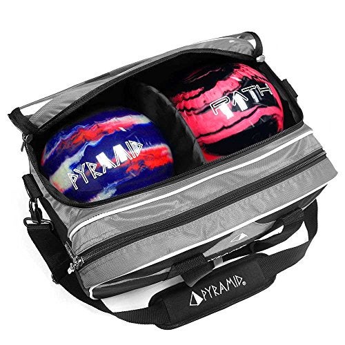 Pyramid Path Double Tote Plus Clear Top Bowling Bag (Holds Shoes) - Image 2