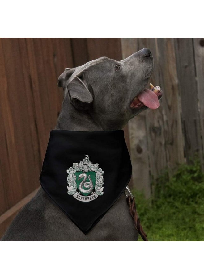 GRAPHICS & MORE - GRAPHICS & MORE Harry Potter Slytherin Painted Crest Dog Pet Bandana - Image 1
