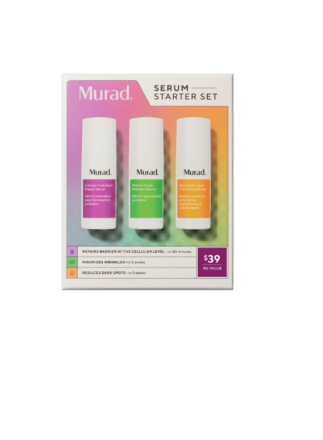 Murad مجموعة بدء السيروم للعناية بالبشرة المضادة للشيخوخة والتفتيح - تتضمن مجموعة مختارة من أفضل السيرومات لروتين شامل (مجموعة) - Image 2
