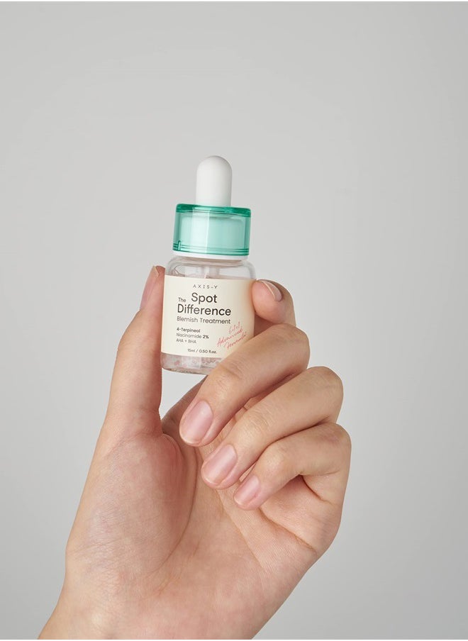 AXIS-Y - Spot The Difference Blemish Treatment 15ml / 0.5 fl. oz | Hydrating Gentle Acne Spot Treatment | Acne Care | Korean Skincare - Image 1