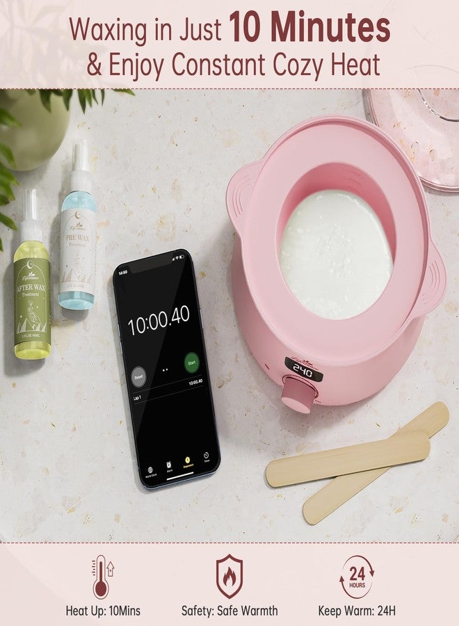 Lifestance Waxing Kit for Women & Men - Pink L3 Digital Warmer - Image 2