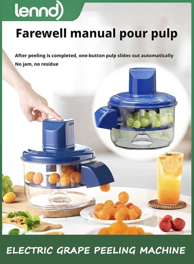 LENND Electric Grape Peeling Machine, Garlic Peeler Machine, Automatic Small Fruit Peeling Tool, Rechargeable Home Kitchen Aid Peeler for Elderly, Commercial Smart Fruit Machines - Image 3
