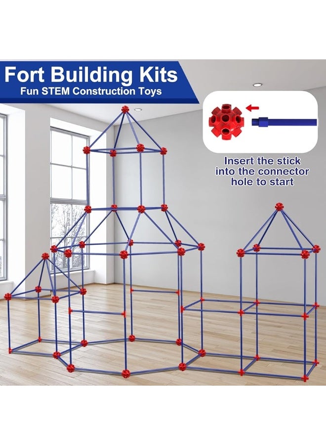 V-Opitos V-Opitos 180 Pack Fort Building Kits for Kids Age 4, 5, 6, 7, 8+ Years Old, Creative STEM Building Toys for DIY Castles, Tunnels, Play Tent, Ideal Christmas, Birthday Gifts for Boys & Girls  - Image 4
