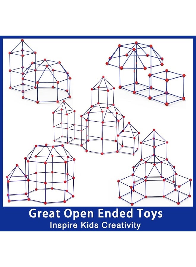 V-Opitos V-Opitos 180 Pack Fort Building Kits for Kids Age 4, 5, 6, 7, 8+ Years Old, Creative STEM Building Toys for DIY Castles, Tunnels, Play Tent, Ideal Christmas, Birthday Gifts for Boys & Girls  - Image 1