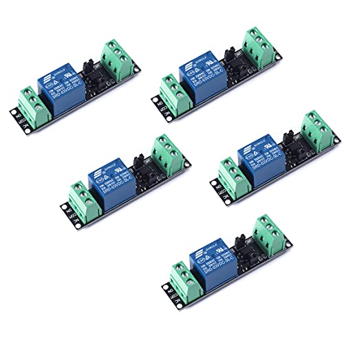 Teyleten Robot DC 1 Channel Optocoupler 3V/3.3V Relay High Level Driver Module Isolated Drive Control Board 3V/3.3V Relay Module for Arduino (Pack of 5) - Image 1