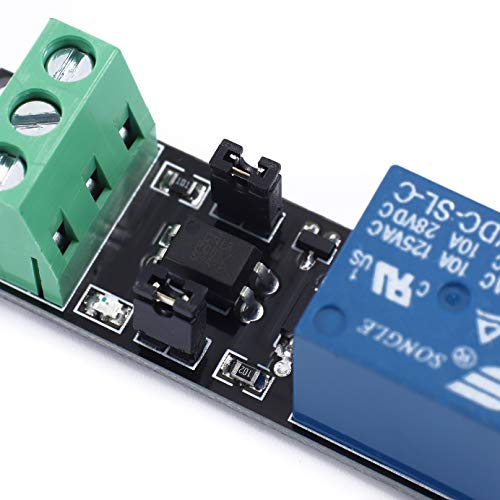 Teyleten Robot DC 1 Channel Optocoupler 3V/3.3V Relay High Level Driver Module Isolated Drive Control Board 3V/3.3V Relay Module for Arduino (Pack of 5) - Image 3