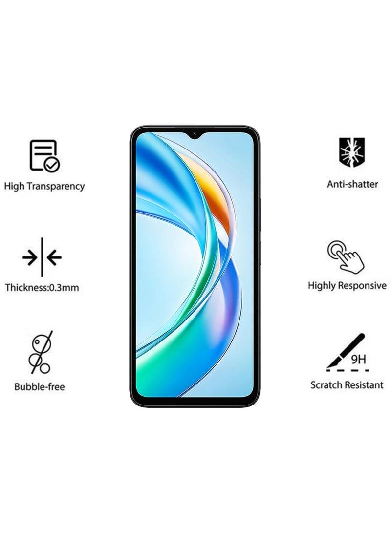 ولديك Honor X5b Plus Tempered Glass Screen Protector Full HD Anti-Scratch Edge to Edge Coverage Easy Installation Kit for Daily Use and Outdoor Protection - Image 2