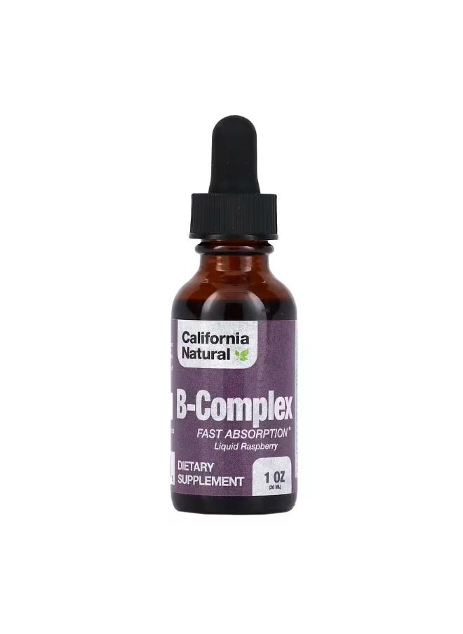 California Natural B Complex Raspberry 1 oz  30 ml  - Image 1