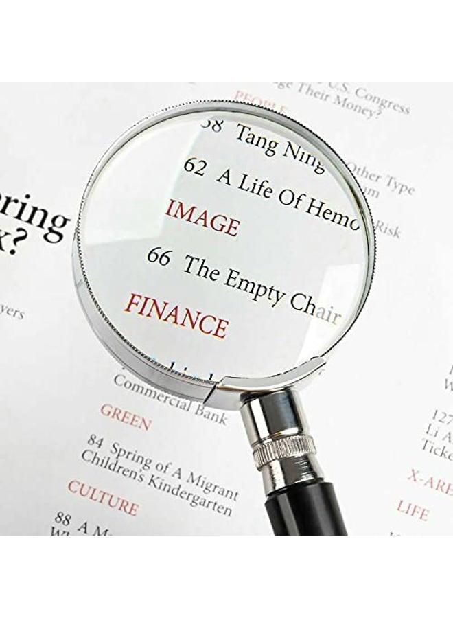 winvin 10X Magnification Handheld Magnifier Magnifying Glass Handle Low Vision Aid for Book Reading, Hobby Observation, Science (50MM) - Image 2