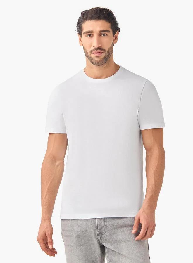 سبلاش فيڤ طقم قطعتين - تي شيرت بياقة دائرية بقصة ضيقة