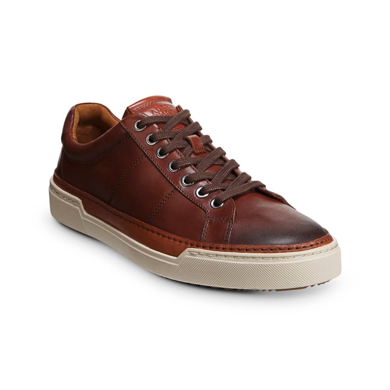 Allen Edmonds Mens Porter City Leather Derby Oxford Sneaker Chili 85 D