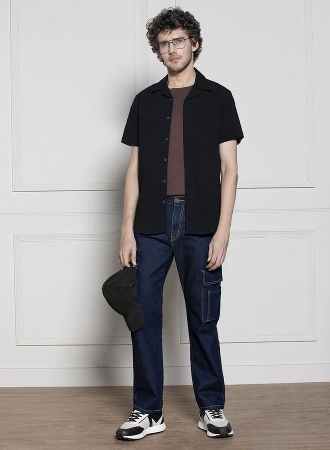 Dennis Lingo Men’s Dark Blue Relaxed Fit Jeans  - Image 1