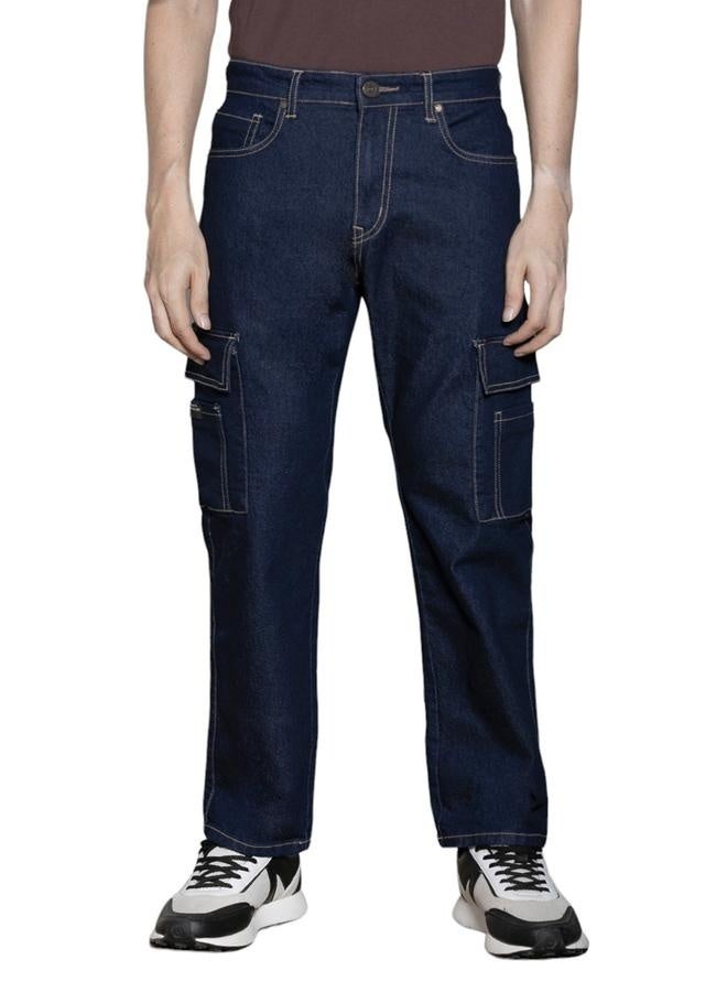 Dennis Lingo Men’s Dark Blue Relaxed Fit Jeans  - Image 2
