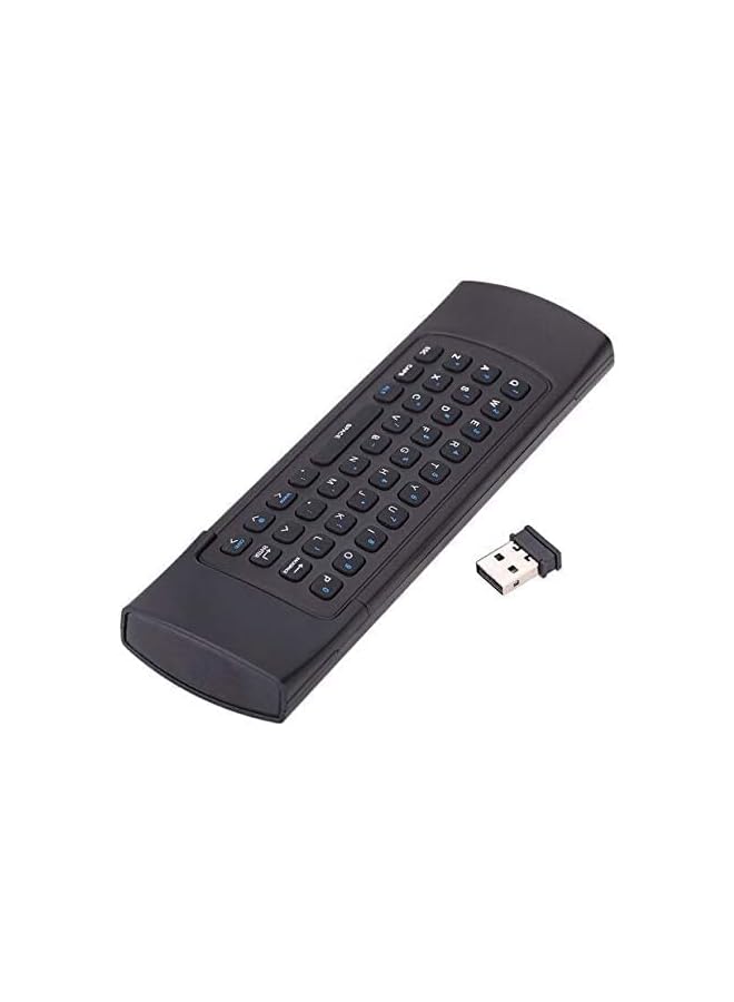 ELTRAZONE MX3 2.4G Wireless Air Mouse Remote with Backlit Keyboard – Portable Remote Control & Motion-Sensing Controller for Smart TVs, Android TV Boxes, Mini PCs & HTPC – Plug & Play – Black - Image 4