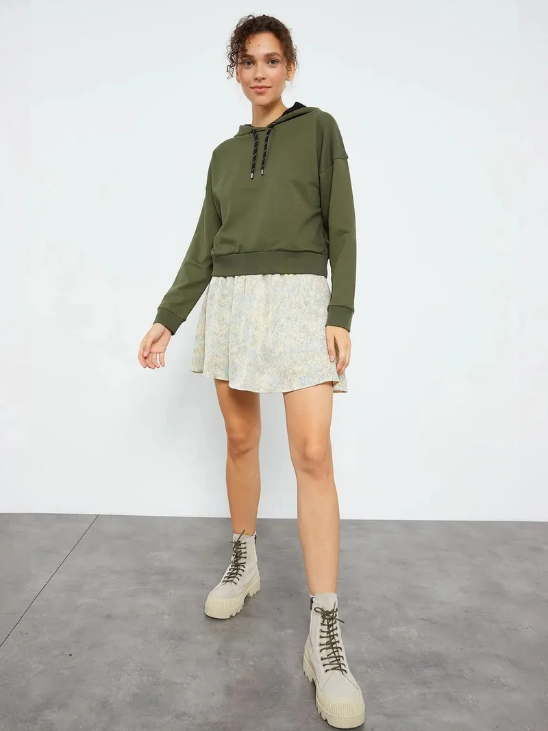 تومي لايف TOMMY Relaxed Hooded Sweatshirt With Tie Detail