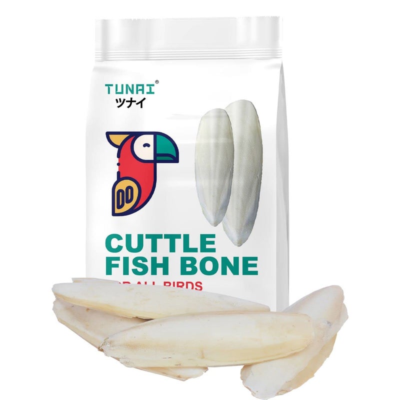 Tunai Cuttle Fish Bone for Birds | 250g | Love Birds, Budgies, Lori, Conures, Parrots, Cockatiels, Canaries, Finches, Amazons, Cockatoos, Macaws - Image 1
