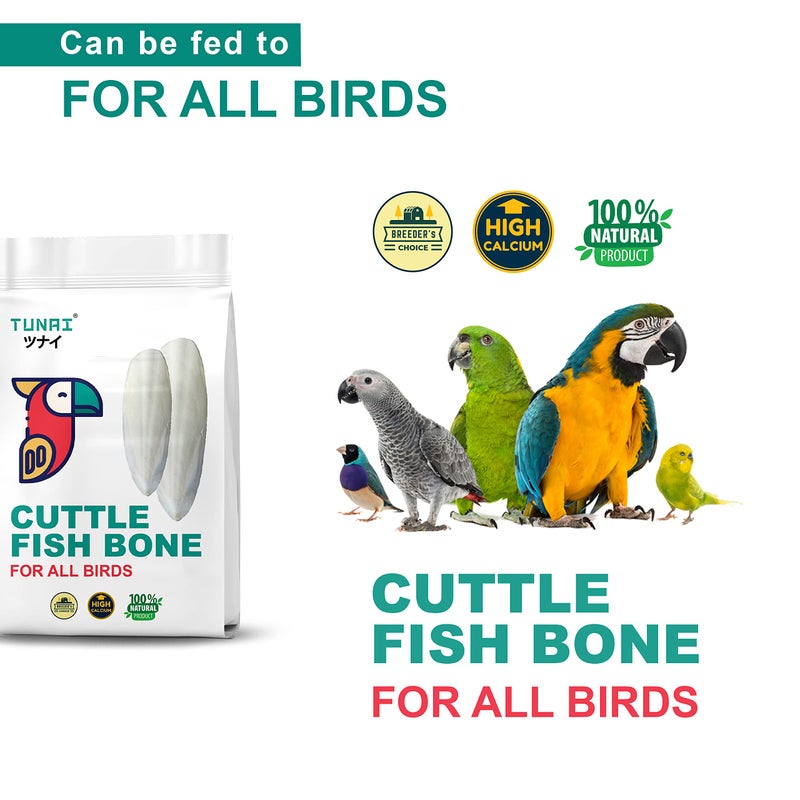 Tunai Cuttle Fish Bone for Birds | 250g | Love Birds, Budgies, Lori, Conures, Parrots, Cockatiels, Canaries, Finches, Amazons, Cockatoos, Macaws - Image 4