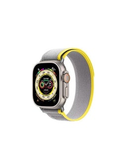 Generic Trail Loop Band Compatible With Apple Watch 44/42mm, Nylon Sport Strap Compatible With IWatch Series 4/5/6  Gray Yellow  - Image 3