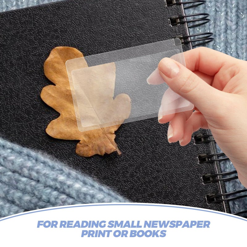 12 Pcs PVC Credit Card Size Magnifying Sheets For Reading Maps Medicine Bottles Crafts And Photography - Image 4