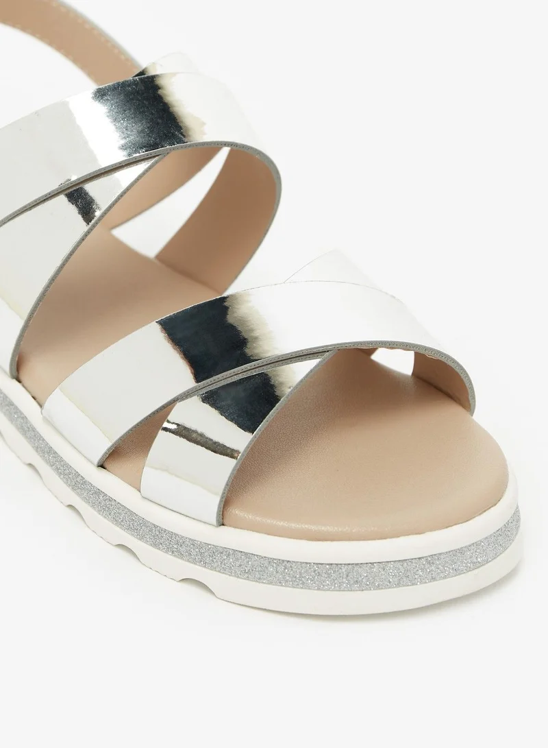 فلورا بيلا Strappy Sandals with Hook and Loop Closure