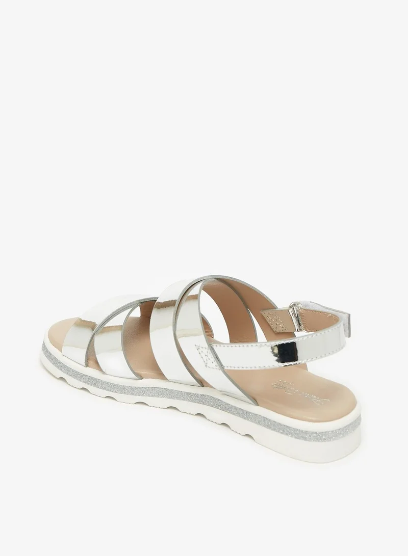 فلورا بيلا Strappy Sandals with Hook and Loop Closure