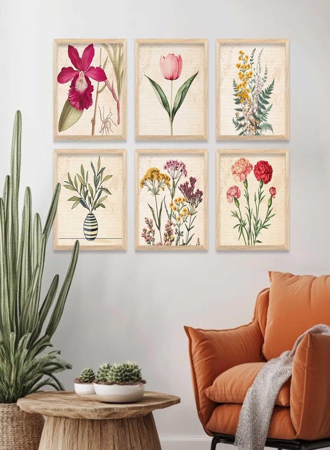 HOTHOUSE Engineered Wood Botanical Wall Art | Framed Poster | Set of 9 (Art 4, 8x8 inch, Framed) | Living Room, Bedroom, Guest Room - Image 5