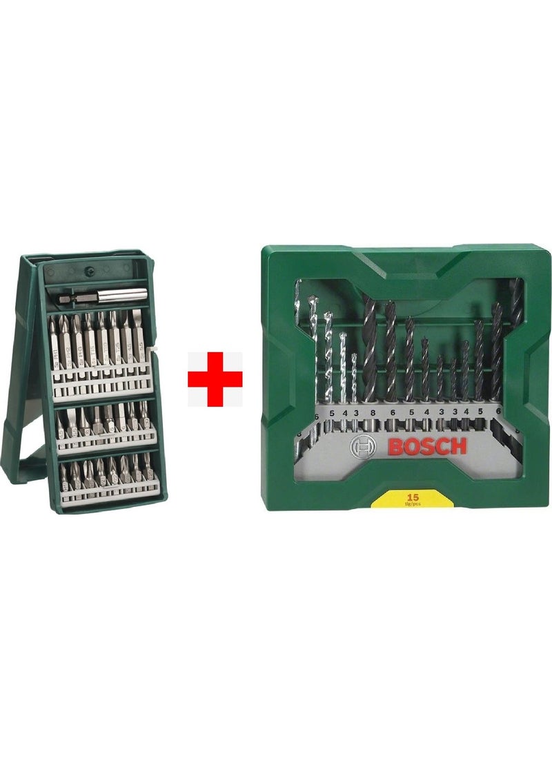 BOSCH 25 Piece Screwdriver Set + 15 Piece Drill Bit Set  - Image 1