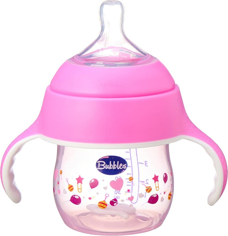 Bubbles Natural Feeding Bottle 150 ml With Hand Rose - Image 2