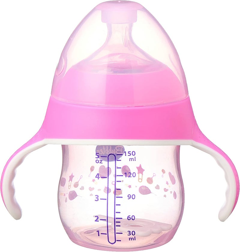 Bubbles Natural Feeding Bottle 150 ml With Hand Rose - Image 1