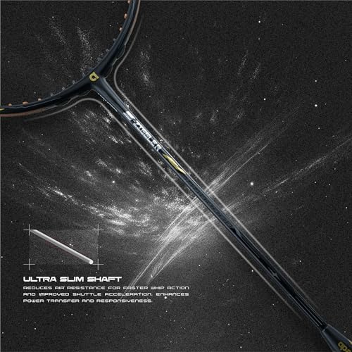 Apacs Z-Ziggler Next Gen (Unstrung) | 38lbs max Tension | Ultra Slim Shaft | 100% Japanese Graphite | (4U) Head Heavy Balance | Aerodox Frame | Made in Vietnam Badminton Racket with Cover (Black) - Image 3