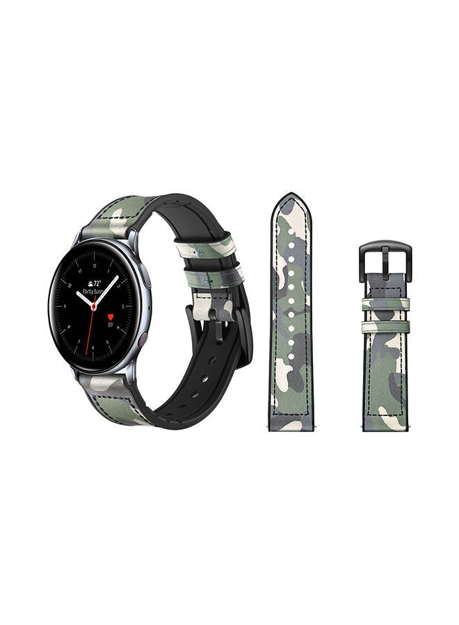 NIBEMINENT Replacement Band For Samsung Galaxy Active/Active2 Camouflage Green