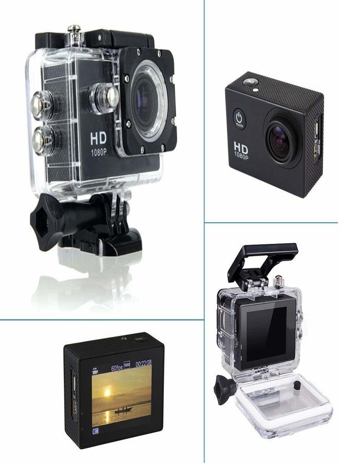 DEATTI Action Camera 1080P 12MP Sports Camera Full HD 2.0 Inch Action Cam 30m/98ft Underwater Waterproof Camera with Mounting Accessories (DECM4) - Image 4