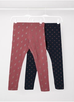Teen All-Over Print Leggings (Pack of 2)