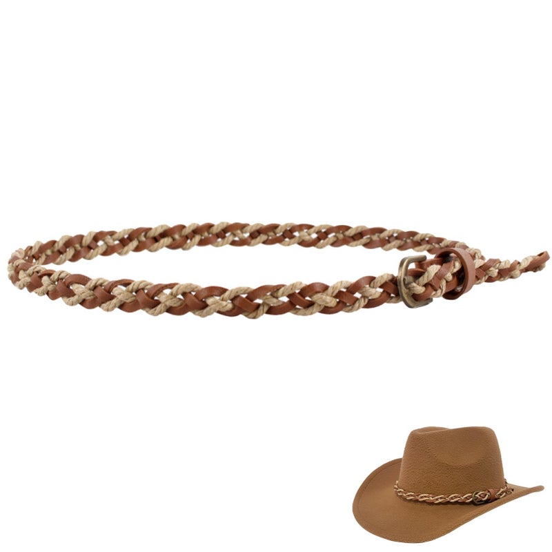 nemokamai Cowboy Hat Bands for Men Women Leather Hatbands Belt for CowboyWesternFedoraCowgirl Hats Multicolor - Image 3