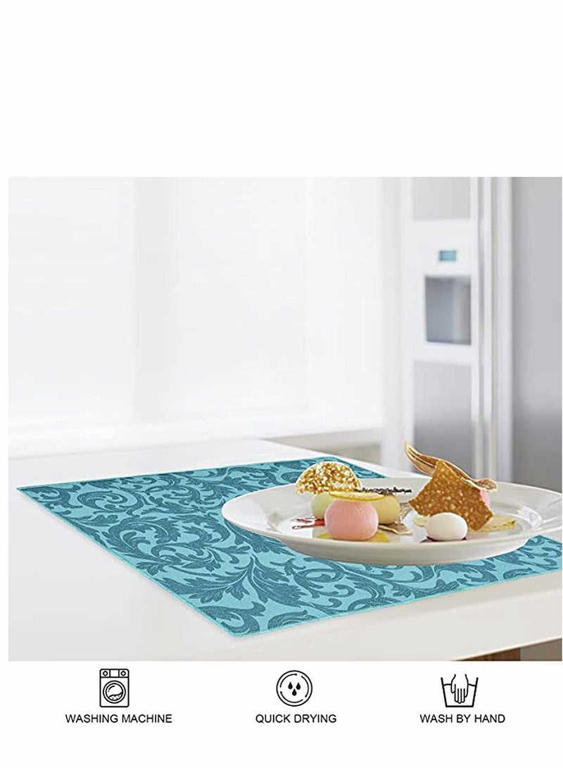KASTWAVE Kitchen Cloth Dish Towels, Dish Drying Mat for Kitchen Counter, Drying Mat, Microfiber Dish Rack Mat, Absorbent Dishes Drainer/ Rack Pad for Countertop - Image 3